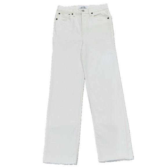 👖👠 RE/DONE High Rise 70s Stove Pipe Stretch Jeans | Vintage White Preppy | Sz 24 - Picture 1 of 8